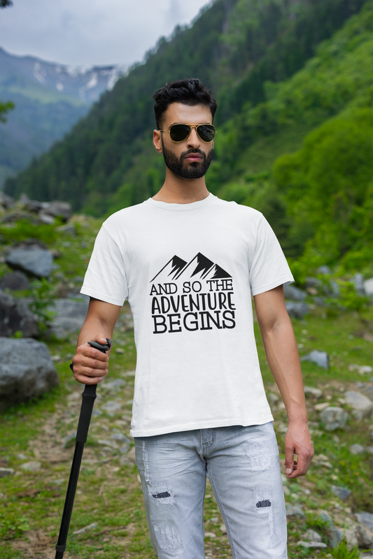 And So The Adventure Begins Unisex Classic T-Shirt – 100% Cotton | Adventure-Inspired Design